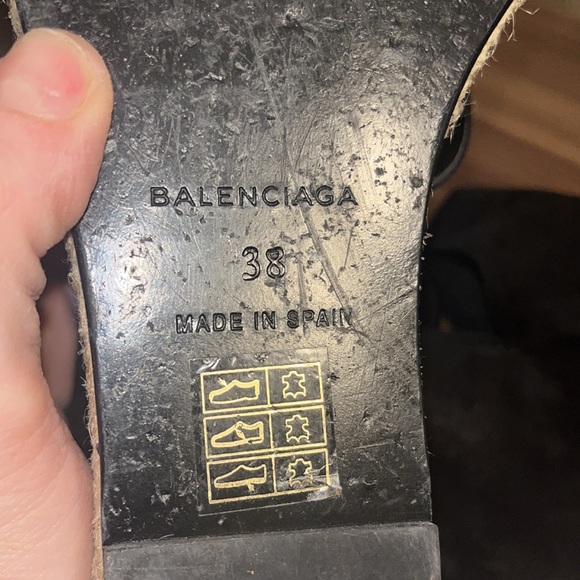 BALENCIAGA ROPE TRACK SUEDE LEATHER WEDGE SANDALS - Picture 13 of 16